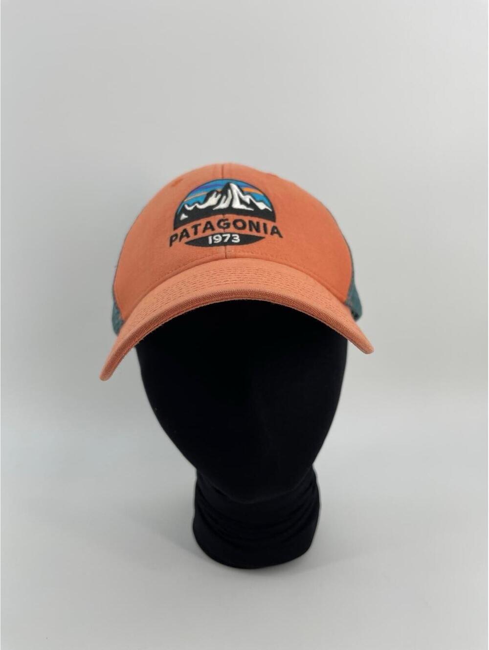 Patagonia Hat Adult Snapback Peach Teal Mesh Back Baseball Trucker Cap Outdoor